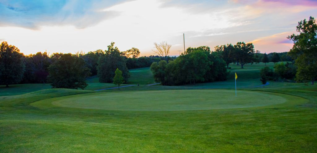 Golf Course with sunrise